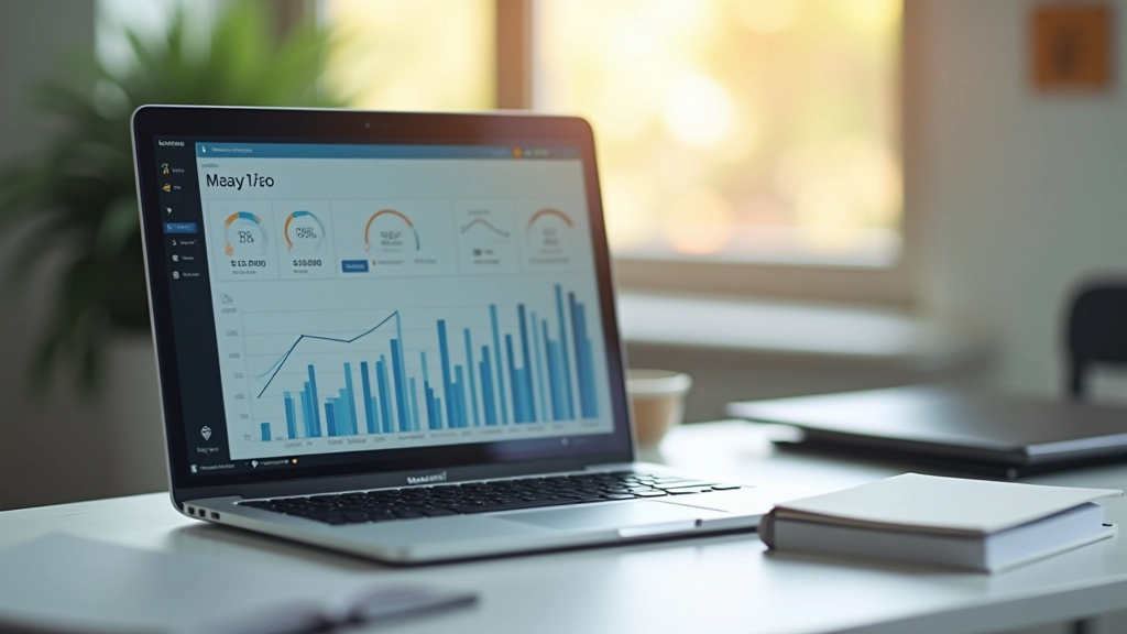 Professional dashboard interface showing key performance indicators with completion rate percentages and satisfaction metrics