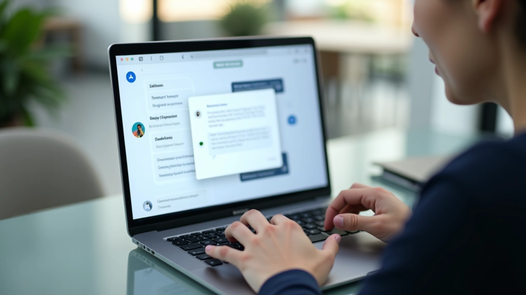 Website with chatbot widget integrated into bottom right corner, customer using the interface